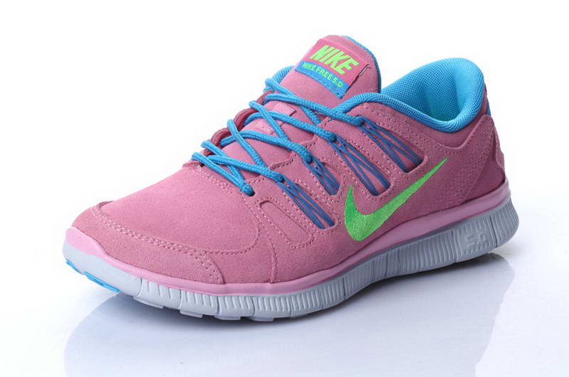 Nike Free 5.0 Fur Womens Shoes Pink Blue (3)